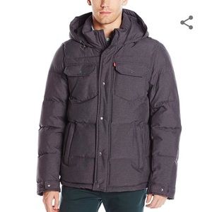 Levi's Men Puffer Gray Coat